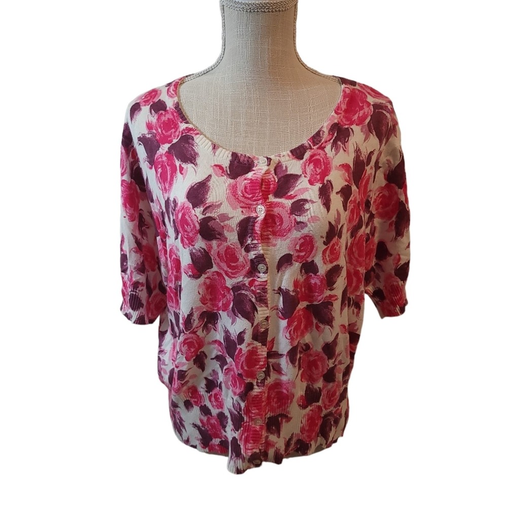 Torrid Pink and Purple Floral Shrug Poncho